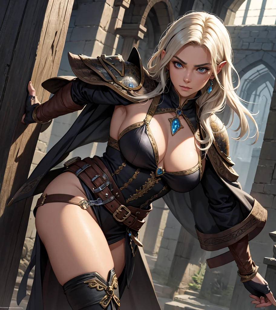 (((Solo character image.))) (((Generate a single character image.))) Art style by Adam Hughes. Looks like a powerful female wizard for Dungeons & Dragons.  Looks like a sexy female wizard in a medieval fantasy setting.  Looks like a dangerous female wizard in a medieval fantasy setting.  Single female character portrait, fantasy artwork, fantasy attire, fantasy clothes, (((tight clothing))), mysterious, sinister, athletic body, gymnast body, (((intense glare))), (((medieval clothing))), arched eyebrows, sassy, (((gorgeous face))), sneaky, sly, attractive, sexy, youthful, (((suspicious gaze))), firm chest, arrogant, beautiful body, hyper detailed, trending on artstation, (((Dungeons & Dragons))) pathfinder, skyrim, lord of the rings, game of thrones, character portrait, intricate details, ultra detailed, ultra detailed clothes, ultra detailed hands, epic masterpiece, intricate details, trending on Artstation, digital art, unreal engine, 8k, ultra HD, centered image best quality:1.0,hyperealistic:1.0,photorealistic:1.0,madly detailed CG unity 8k wallpaper:1.0,masterpiece:1.3,madly detailed photo:1.2, hyper-realistic lifelike texture:1.4, picture-perfect:1.0,8k, HQ,best quality: Looks like muscular female model Angela Salvagno