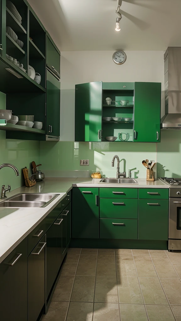 green kitchen