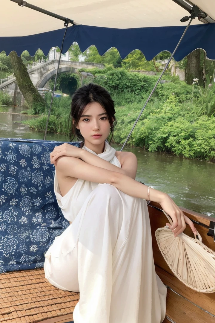 8k, best quality, masterpiece, realistic, ultra detail, photo realistic, Increase quality,
a photo of a girl standing in a field with a scarf, in the style of dark and brooding designer, voluminous mass, photobash, serene faces, jagged edges, navy, natural beauty, close-up shot