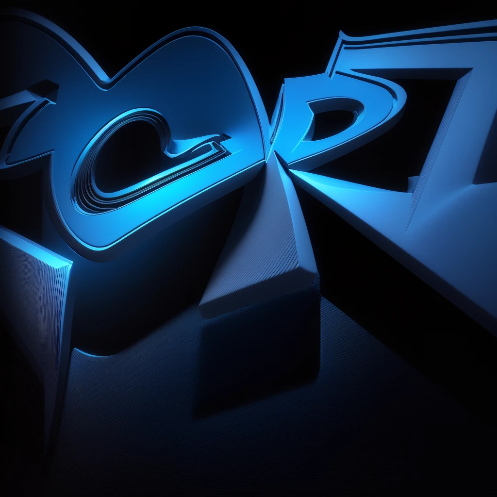 a close up of a blue sports logo with a black background, 3 d logo, _3d-terms_, stylized stl, c 4 d style, stylized as a 3d render, rendered in maya 4 d, 3 d graffiti texture, rendered in maya, stylized 3 d graphics, stylized 3 d, toon rendering, bryce 3 d style