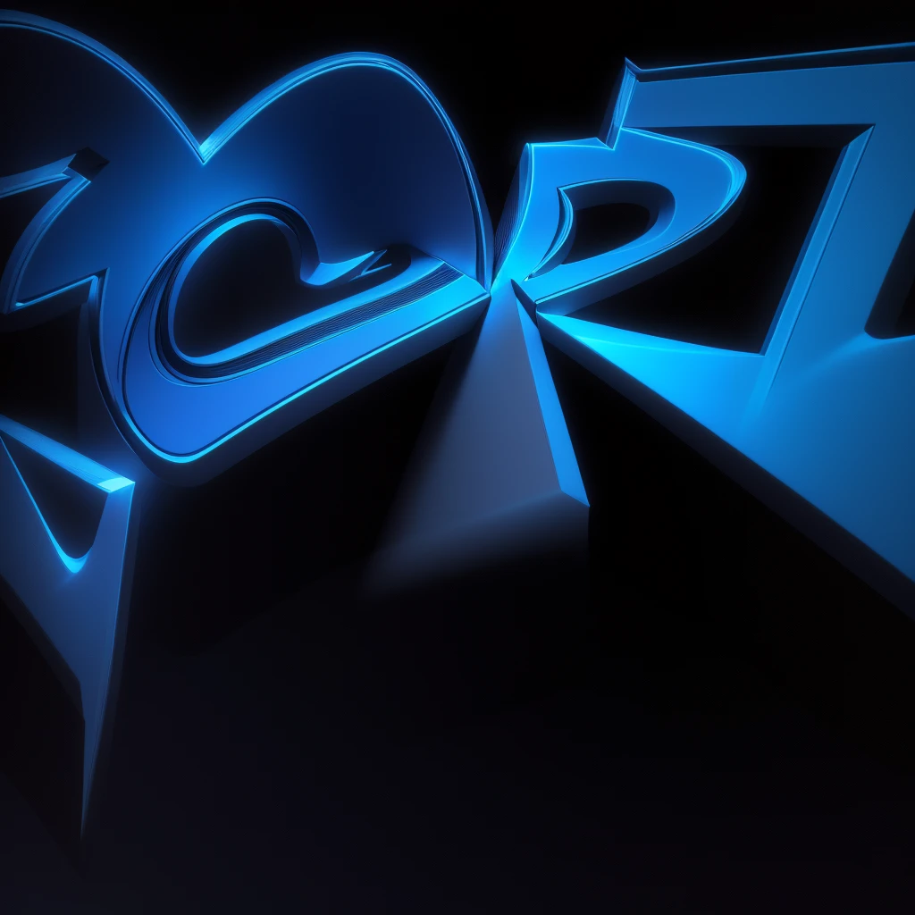 a close up of a blue sports logo with a black background, 3 d logo, _3d-terms_, stylized stl, c 4 d style, stylized as a 3d render, rendered in maya 4 d, 3 d graffiti texture, rendered in maya, stylized 3 d graphics, stylized 3 d, toon rendering, bryce 3 d style