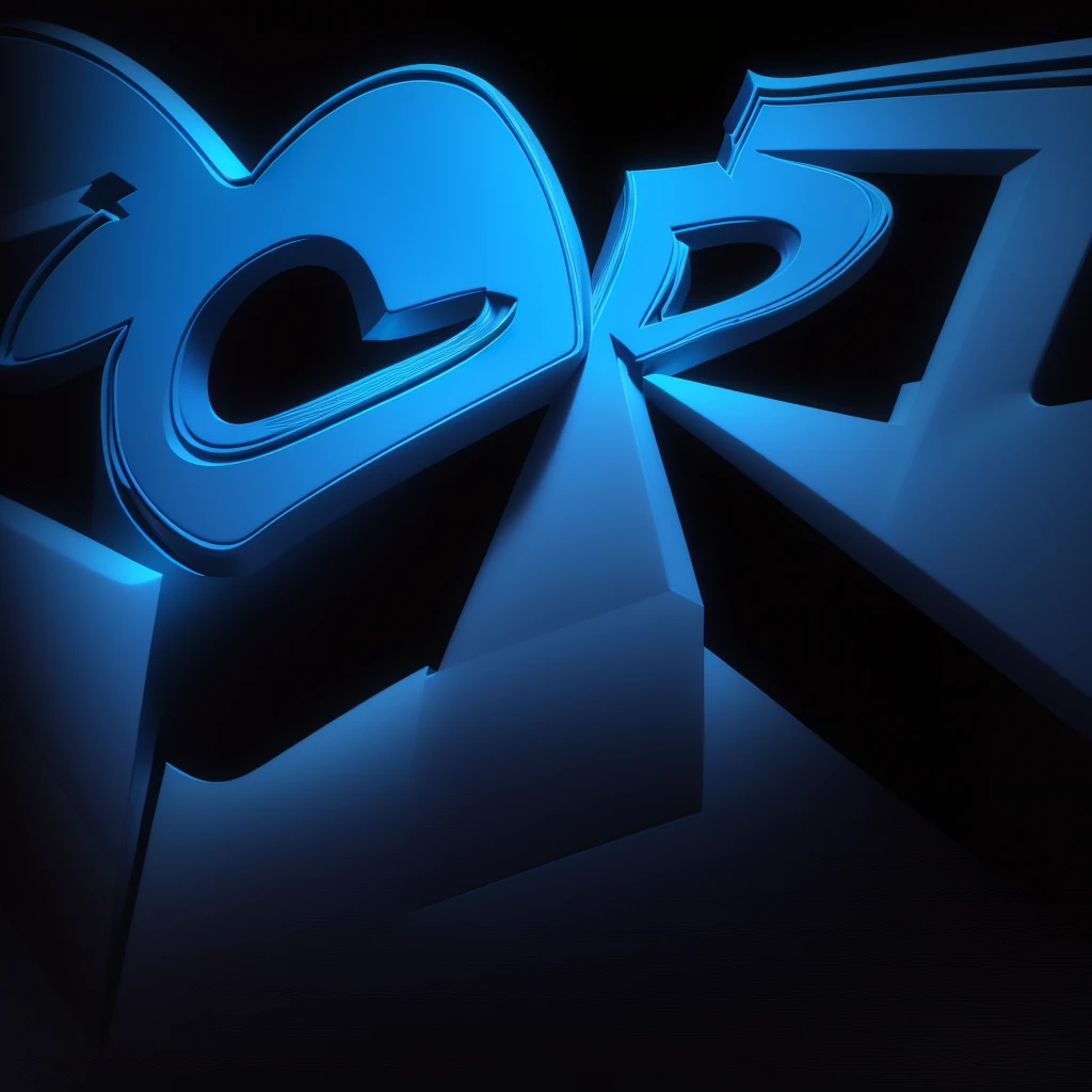 a close up of a blue sports logo with a black background, 3 d logo, _3d-terms_, stylized stl, c 4 d style, stylized as a 3d render, rendered in maya 4 d, 3 d graffiti texture, rendered in maya, stylized 3 d graphics, stylized 3 d, toon rendering, bryce 3 d style