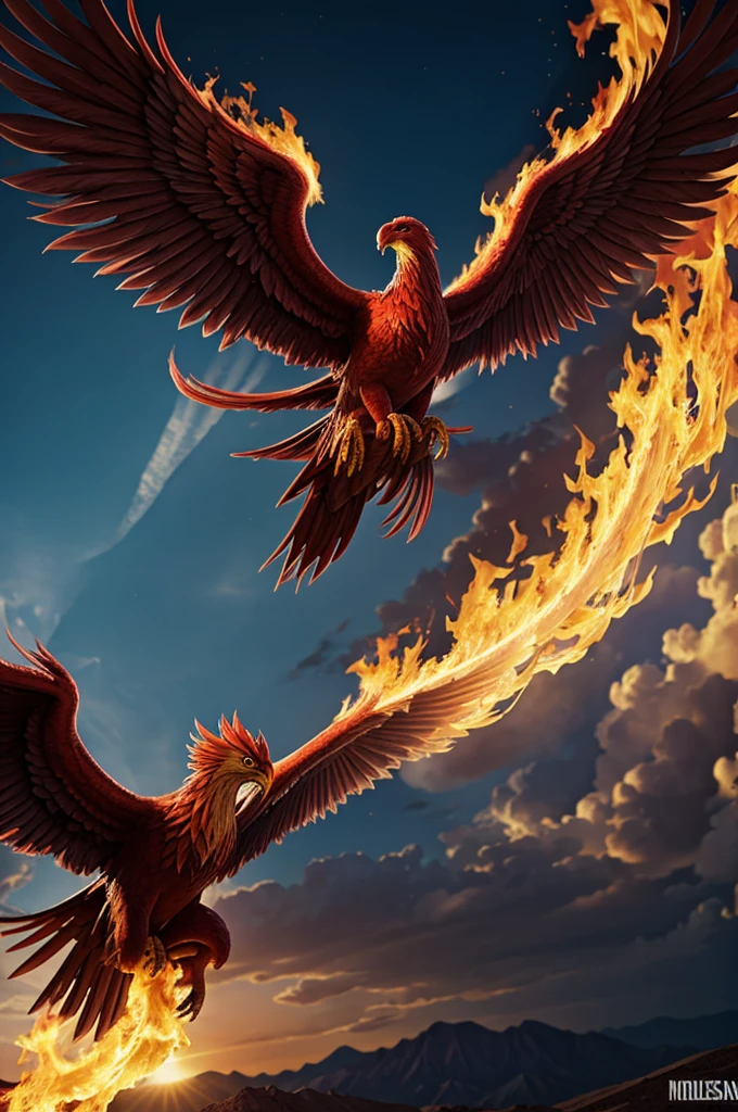 Phoenix rising from the ashes 
