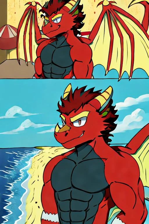 Comic book style with multiple story panels for the user to read along with, Jonathan the red dragon with wings and a black chest and has brown hair on his head
Comic book style with multiple story panels for the user to read along with, My Hero Academia art style, Jonathan the red dragon with wings and a black chest and has brown hair on his head, My Hero Academia art style