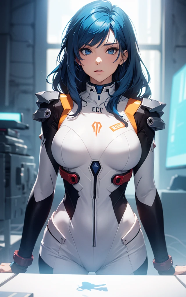 (((Adult Woman))), ((Best Quality)), ((masutepiece)), (Detailed: 1.4), (Absurd), Genesis evangelion neon style clothing, 2-piece clothing, bobhair, arm tatoo, cybernetic hands, pastel, Centered, scale to fit the dimensions, nffsw (High dynamic range),Ray tracing,NVIDIA RTX,Hyper-Resolution,, Anisotropy Filtering, Multilayer textures, accurate simulation of light and material interactions, Perfect proportions, Octane Render, Two-tone lighting, Wide aperture, Crysisnanosuit,Blue hair, Blue eyes, Hyper Realistic