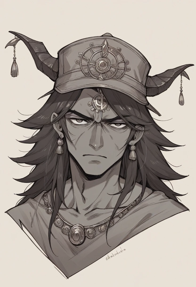 Hindu God Lord krishna Aesthetic pic wearing a cap and giving pose like head seeing towards ground
