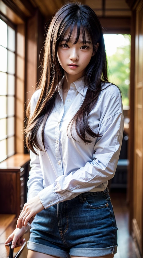 (8K, RAW Photos, Highest quality, masterpiece:1.2), Very detailedな, Super Resolution, (Realistic, Realistic Photo:1.37), Portraiture, High-resolution RAW color photos, Professional photos, Very detailedで美しいnew, Very detailed, 8K wallpaper, Incredibly detailed, Large file size, Official Art, highly detailed CG unity 8K wallpaper, Very detailed美new女の子, Very detailed顔, Very detailed目, Very detailed肌, Very detailed指, Very detailed鼻, Very detailed detailed mouth , Perfect Anatomy, Very detailedな背景, Very detailed服, 1 Girl, (20:1.2), 20th generation, cute girl, Realistic body, , Fair skin, Glowing Skin , Because I'm Slim, Handsome body, Black Hair , short hair, (Blunt bangs:2), smile, cute, like々new, cute face, Realistic face, Delicate eyes, Droopy eyes, lingerie, See-through, Earrings, Looking at the audience, Cowboy Shot, Look forward, Standing posture, Opposition, Dynamic Lighting, Natural Breasts, Cowboy Shot、whole body、Inverted nipples, Browsing Caution