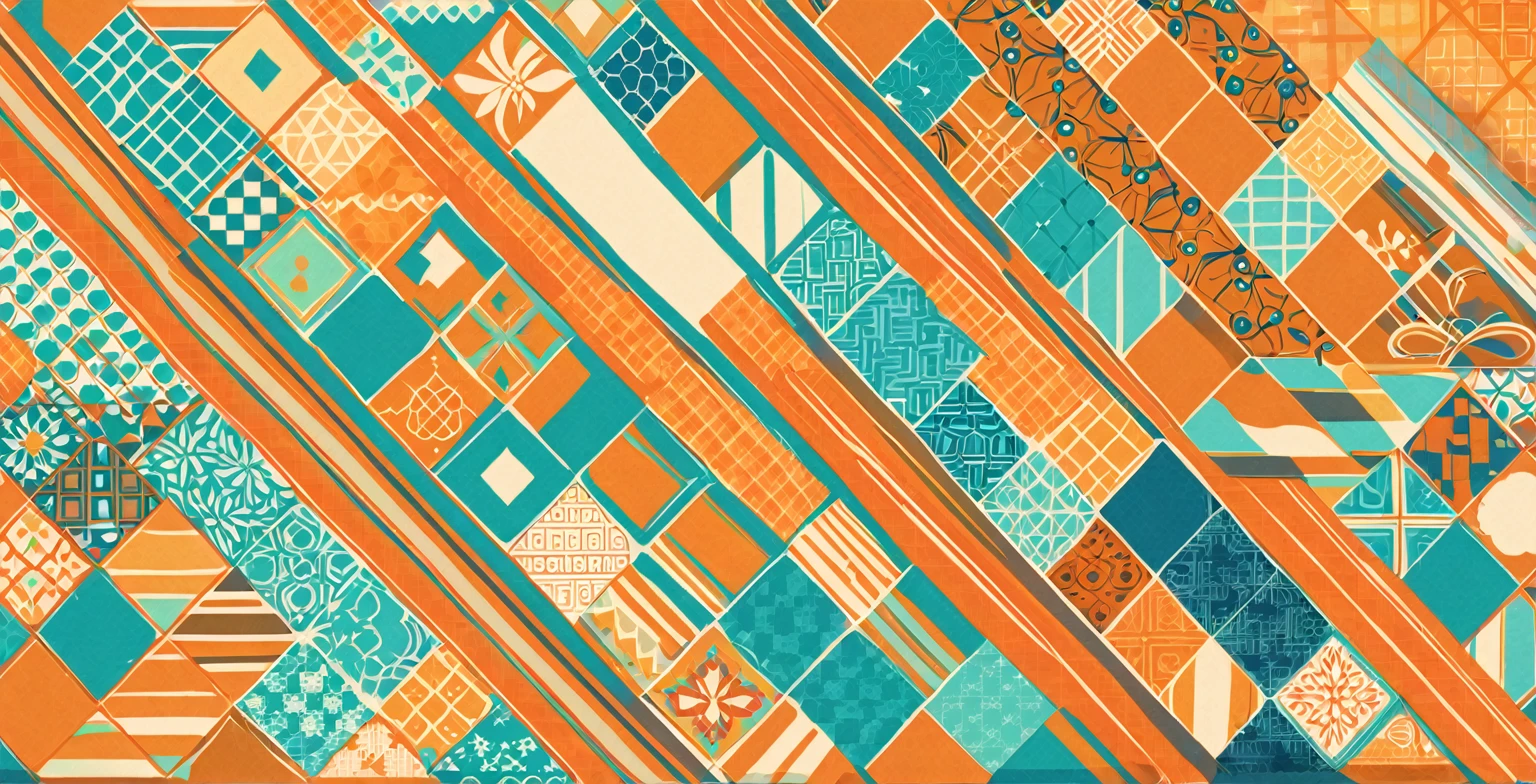 three Boxes with plaid designs are lined up on a table, 方格pattern, Box, Handsome, simple, Seasonal, mix, Vivid shades, 格纹pattern, By Anita Malfatti, Elite, Bluish orange, Cyan and Orange, retro style ”, mix, pattern, Cyan and Orange, turquoise and orange, 70s design, Pastel