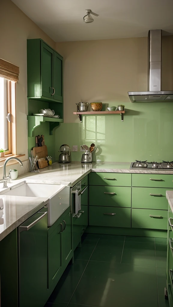 green kitchen
