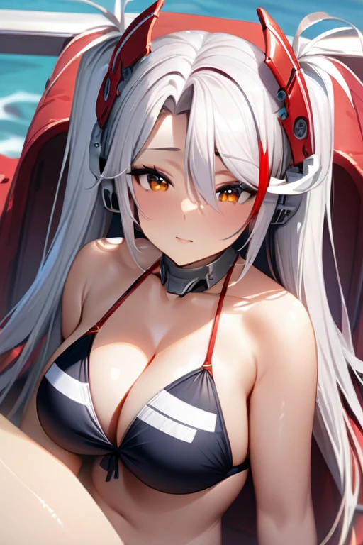 ((Best quality)), ((masterpiece)), (detailed), 1girl, Prinz Eugen, Azure Lane, swimsuit