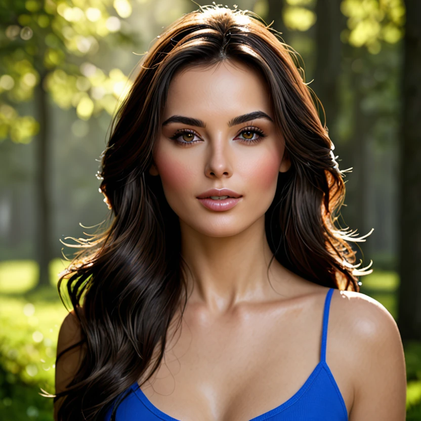realistic brunette woman 4K image