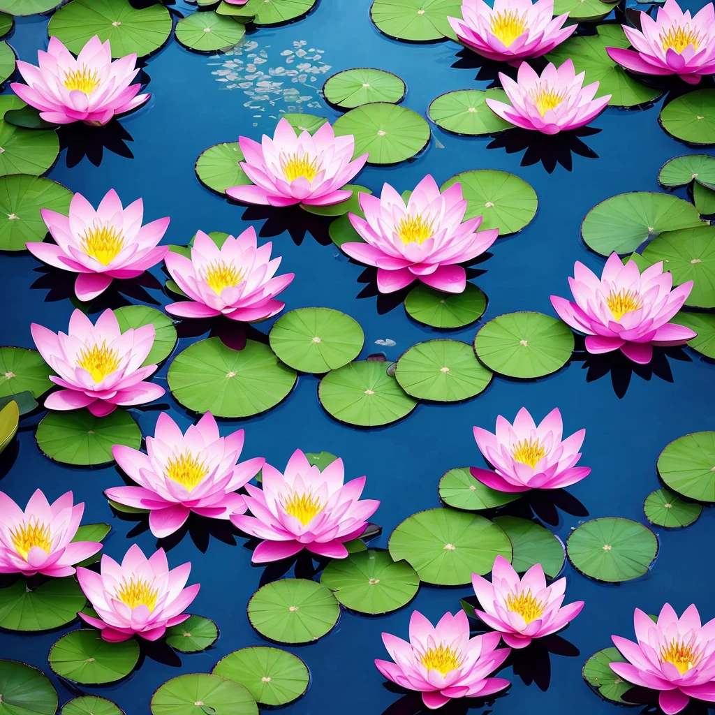 flowers floating in a pool of water with candles and water droplets, a digital painting by Yang J, trending on cgsociety, conceptual art, 🌺 cgsociety, beautiful depiction, beautiful illustration, waterlily mecha nymphaea, beautiful digital illustration, ross tran. scenic background, water lilies, beautiful digital painting, lotus flowers, with lotus flowers