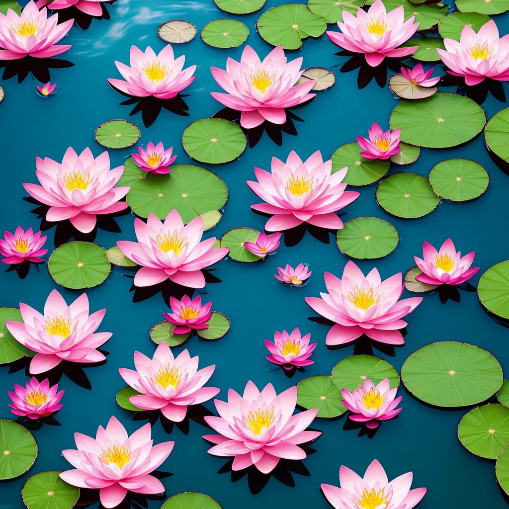flowers floating in a pool of water with candles and water droplets, a digital painting by Yang J, trending on cgsociety, conceptual art, 🌺 cgsociety, beautiful depiction, beautiful illustration, waterlily mecha nymphaea, beautiful digital illustration, ross tran. scenic background, water lilies, beautiful digital painting, lotus flowers, with lotus flowers