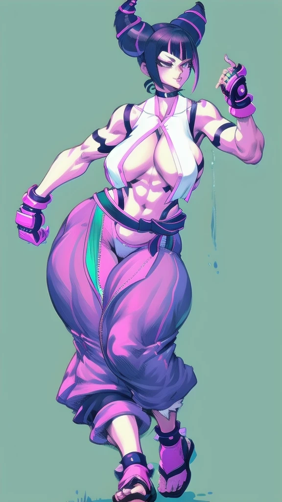 (full body), full body in image, full juri han from street fighter 6, juri han clothes, fusion of juri han street fighter 5 and juri han street fighter 6 from street fighter series, full woman, full body, juri hair, female body, curvy body, thicc body, big thighs, voluptuous body, full thick body, dinamic pose, curve body. detalied pose, body, simple background, expressive face, focus on face, line art, sketch