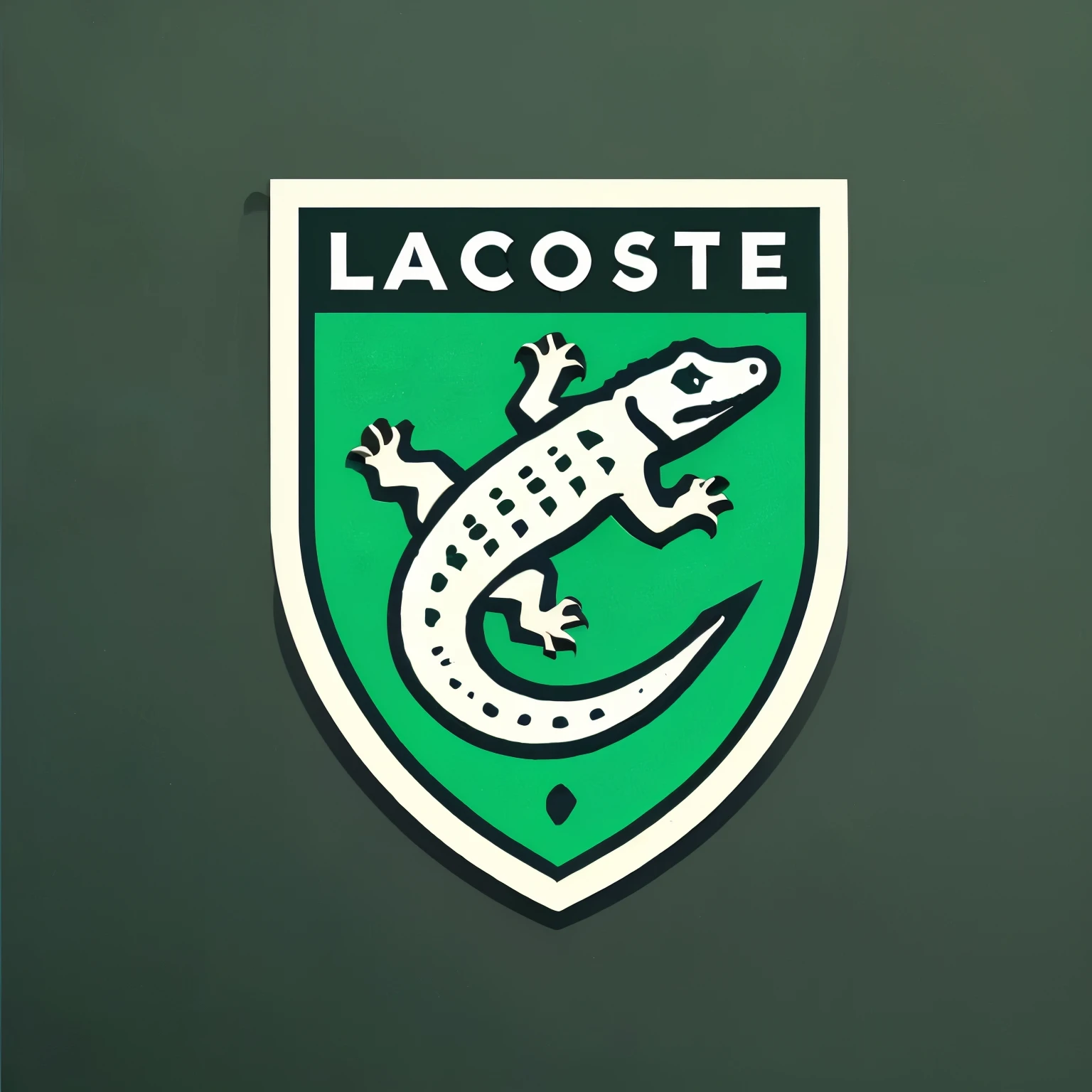 Change the lizard inside the shield for a crocodile inspired by the Lacoste crocodile