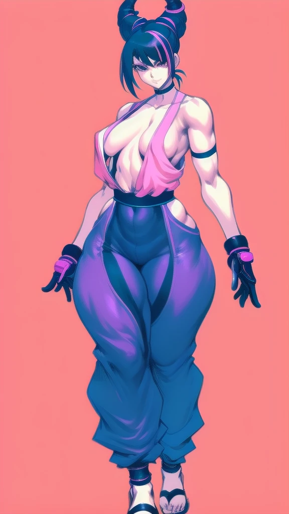 (full body), full body in image, full juri han from street fighter 6, juri han clothes, fusion of juri han street fighter 5 and juri han street fighter 6 from street fighter series, full woman, full body, juri hair, female body, curvy body, thicc body, big thighs, voluptuous body, full thick body, dinamic pose, curve body. detalied pose, body, simple background, expressive face, focus on face, line art, sketch