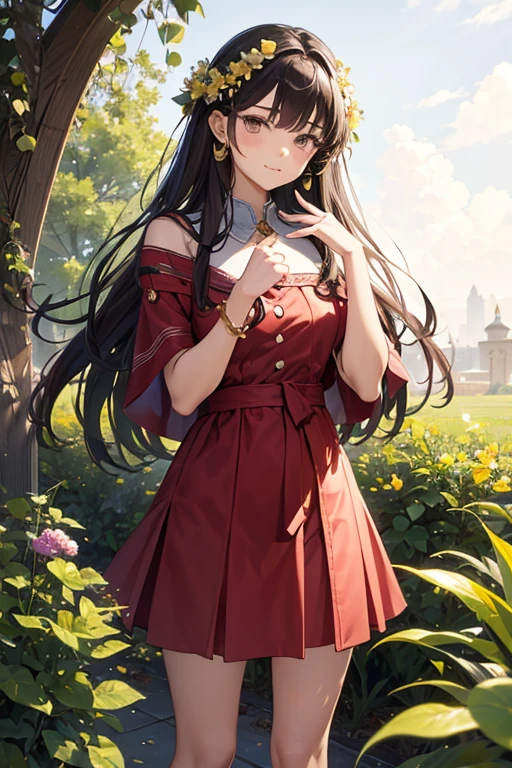 ((Cecilia Zenmai&#39;s headband、))((Ancient Automaton - Granblue Fantasy)(Love Live Girls Band Party)、Silver Hair、Short Bob、No sleeve、skirt、Black tea、Chocolate Parasol、