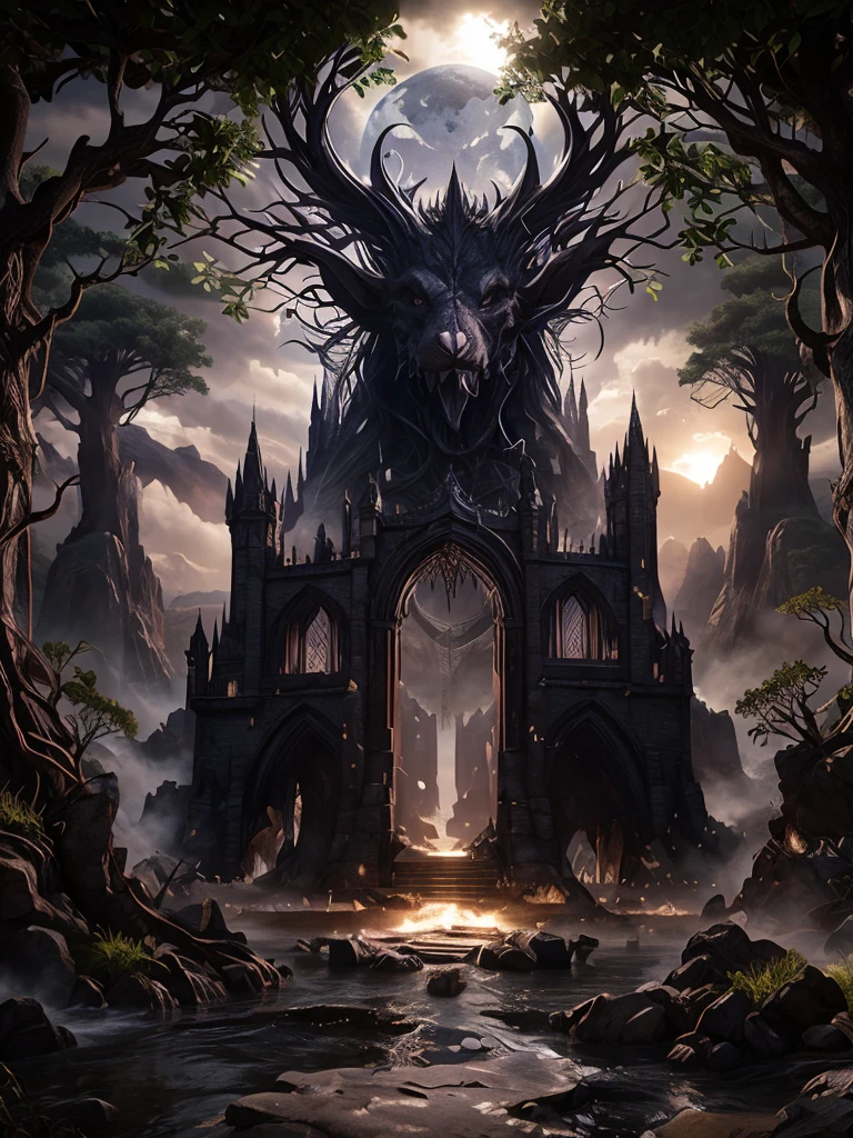 cinematic scene from 2023, mysterious times, inspired by northern renaissance, surrealism, surreal landscapes, fantastical creatures, intricate details, religious symbolism, eerie, allegorical narratives, haunting, macabre, dreamlike, detailed, distorted, organic, mysterious, melancholic, unsettling, photorealistic, ultrarealistic --auto --s2