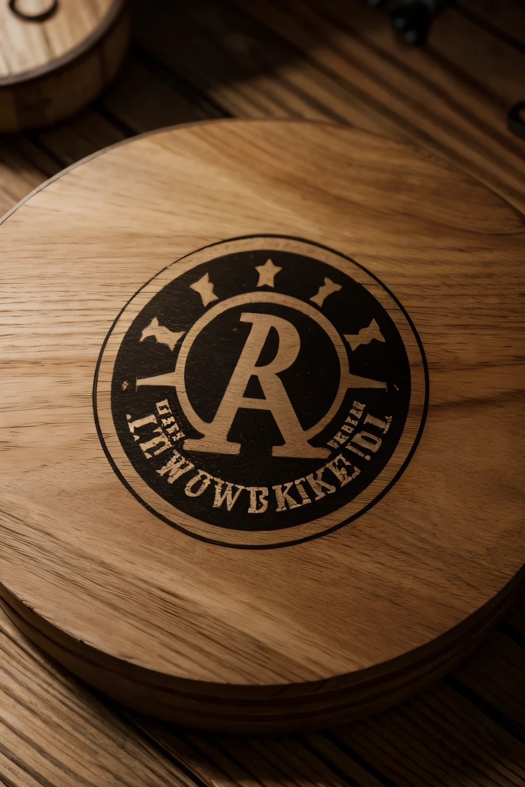 Create a round whiskey logo