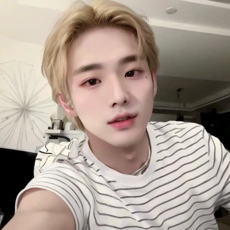 a close-up of a person in a shirt taking a selfie, adorable and pale korean face, cai xukun, Taehyung eating Gucci fries, Tommy 1 6 years, all from the group nct, hyung tae, beautiful chad chin, yanjun chengt, ruan father vtuber, he is about 20 years old, he is about 20 years old