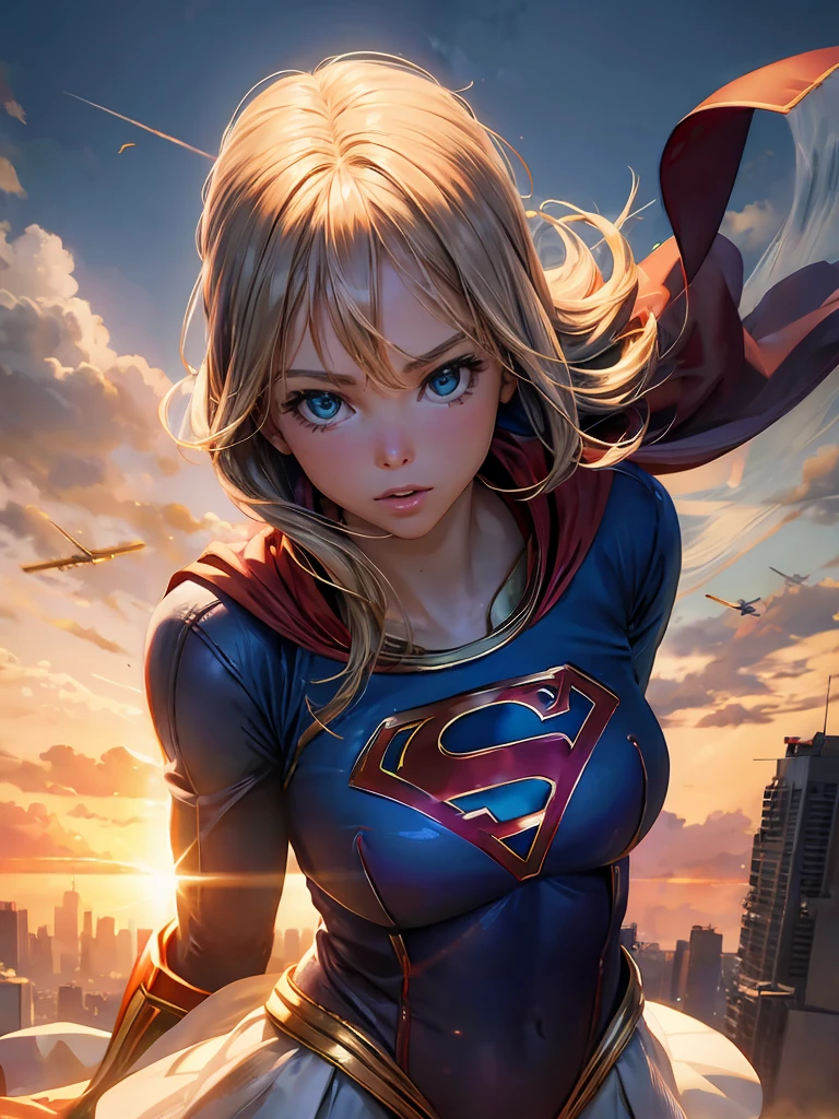 Supergirl in the sky