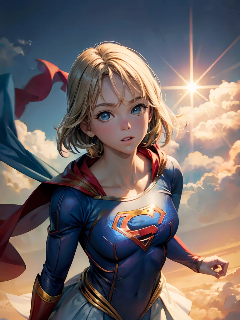 Supergirl in the sky