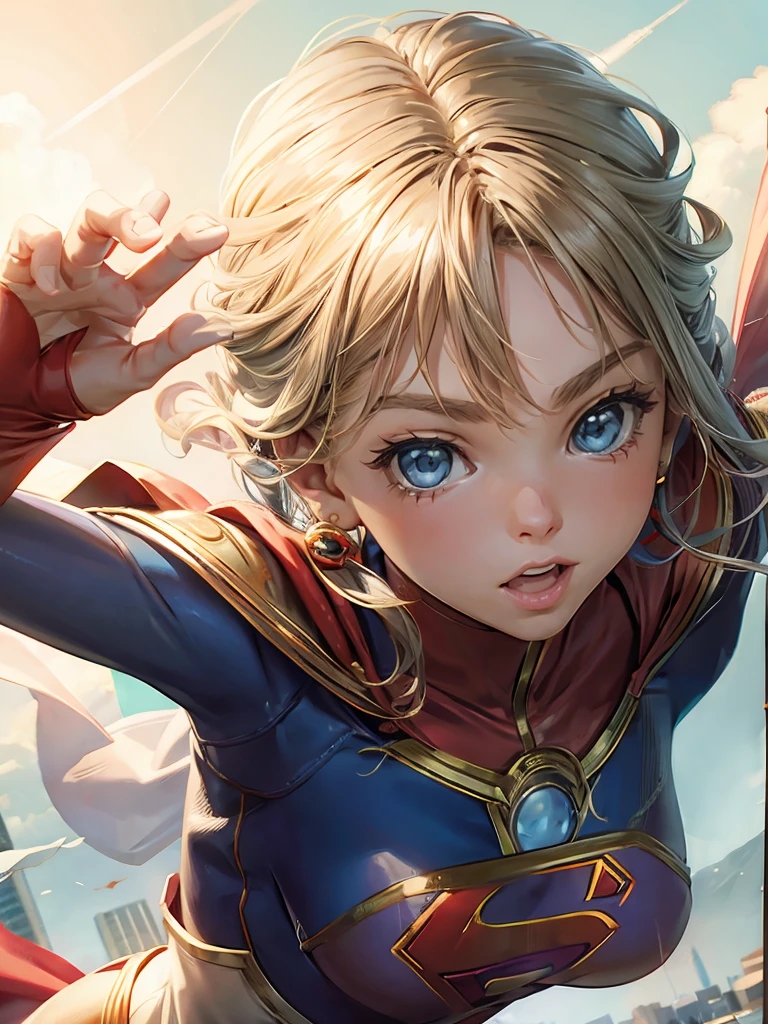 Supergirl in the sky