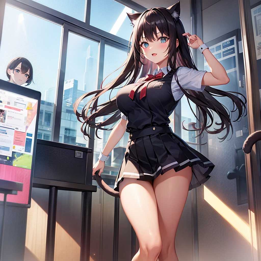 cat girl dance in school