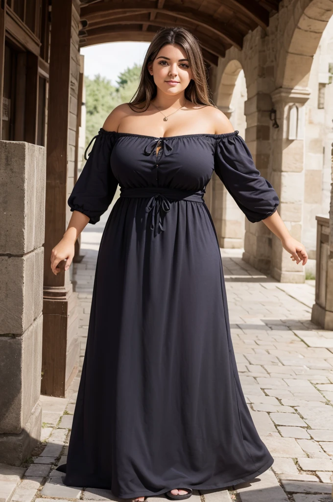 gros plan d'une femme vêtue d'une robe debout