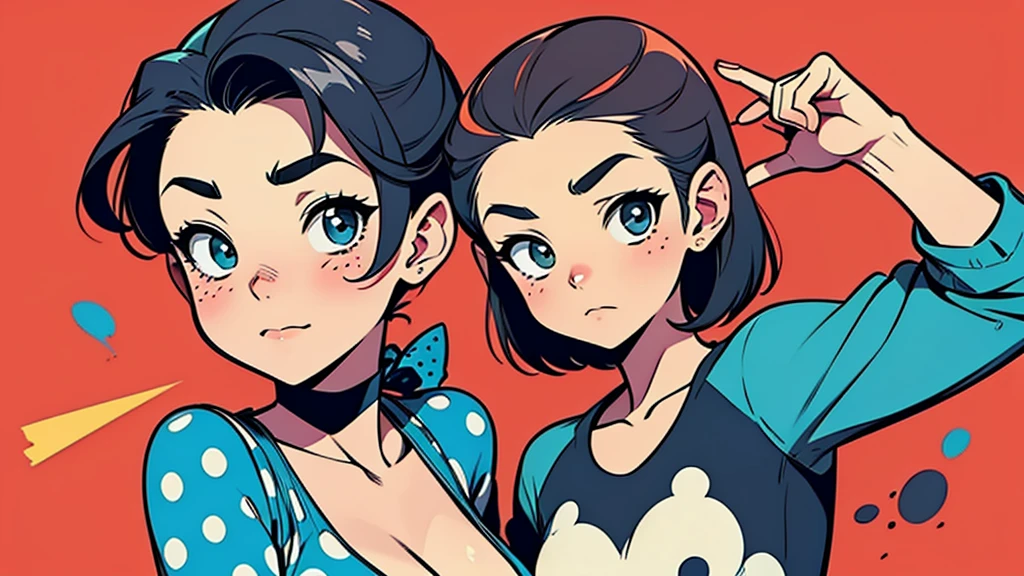 simple background in comic book style with polka dot pattern