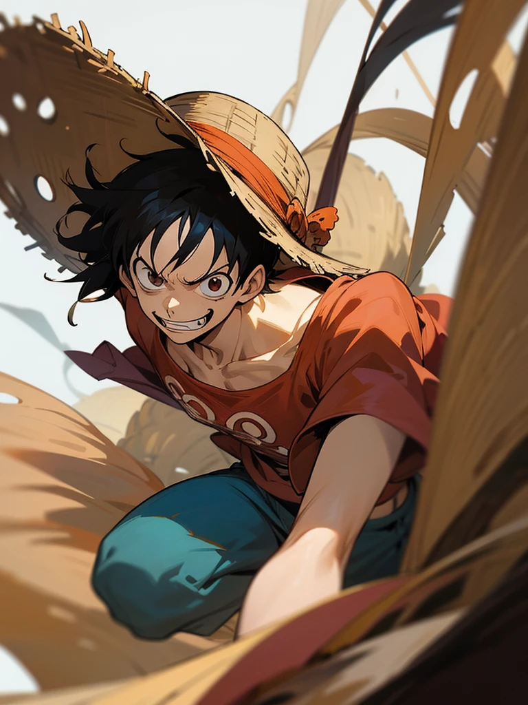 Monkey D., Luffy From the anime One Piece, he's old