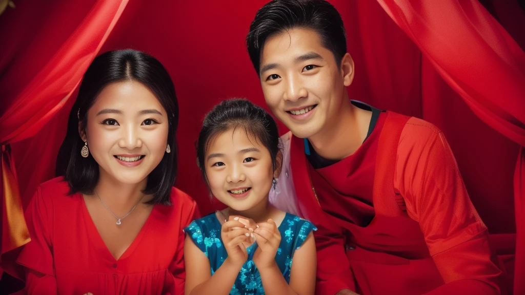 there is a man and woman and a sitting at a table, portrait of family of three, happy family, a still of a happy, promotional still, movie promotional image, still from a live action movie, portrait shot, home photography portrait, scene from live action movie, promotional image, husband wife and son, advertising photo, 60mm portrait