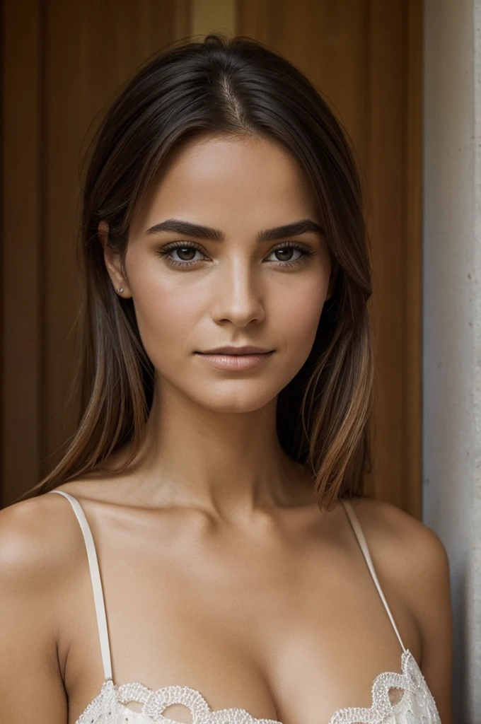photo d’une femme en portrait avec un décolleté