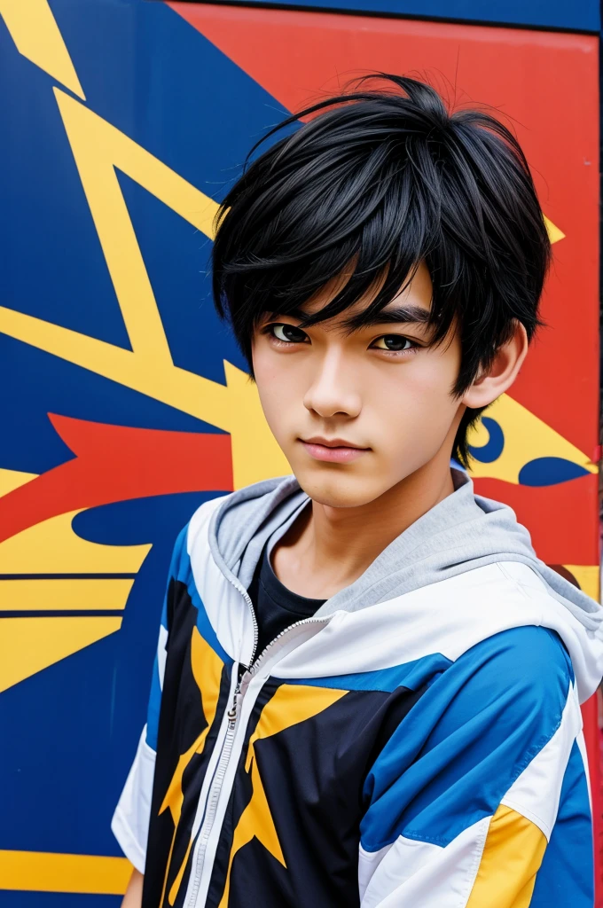 Anime cartoon style 20 year boy