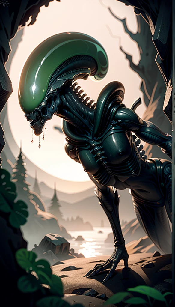 (cowboy shot), sfw, (masterpiece), (best quality:1.0), (ultra highres:1.0), detailed eyes
BREAK
xeno, monster, sharp teeth, science fiction, quadra ped, tail, down on all fours, dog like, symmetrical, sharp teeth, facing viewer, upper body
green blood, acid
BREAK
(forest, moonlight, gorgeous view)