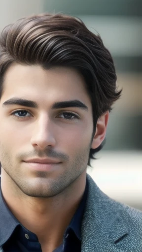 Young Jew men focus on face
