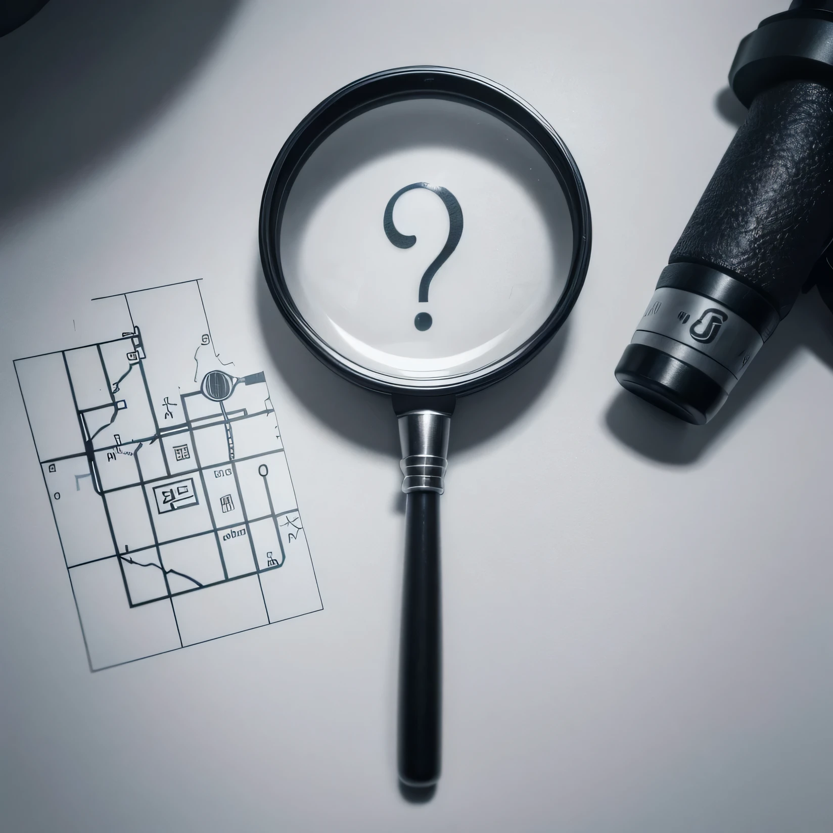 A minimalist print with symbols related to the theme of mystery and programming. It can include elements such as:
A magnifying glass, representing the investigation.
A stylized question mark, symbolizing riddles and questions.
A C# code icon (for example, #include or Console.WriteLine("Hello, World!");).
Dashes or lines that connect these elements, giving the feeling of a map or network of clues.