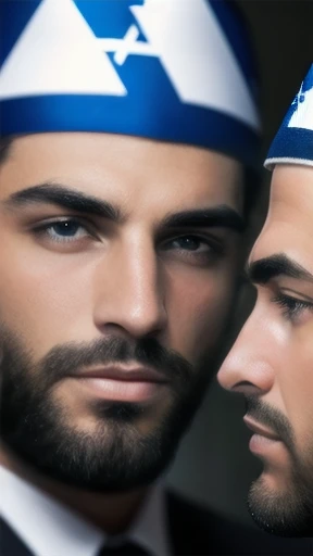 Sefardi Jew men focus on face