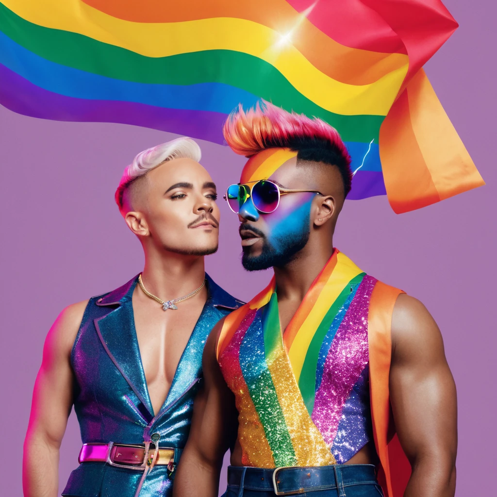 album cover pride gay, 8k, masterpiece, dramatic lightning