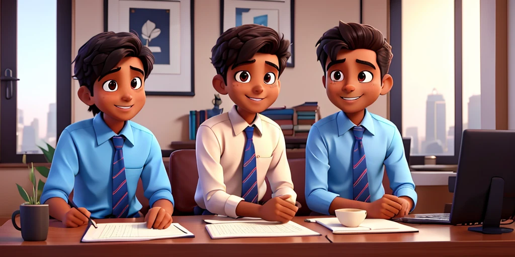 Mohan and Sohan encouraging each other.
• Applying for a job in the city or talking to an employer.8k