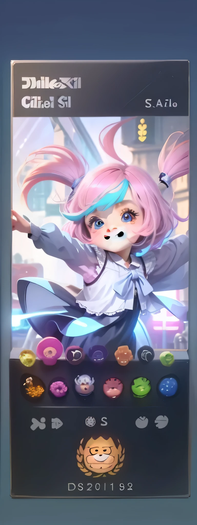 Cute s,delicated,Big eyes,Small nose,Childlike,Smile Expression