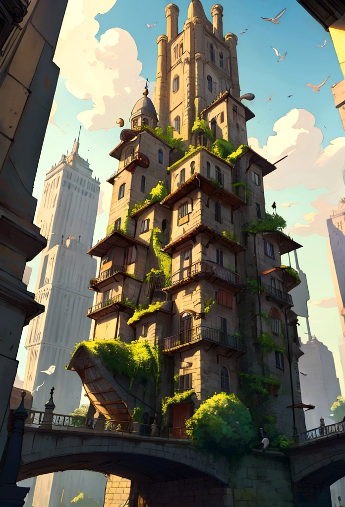 city of snail-shaped towers