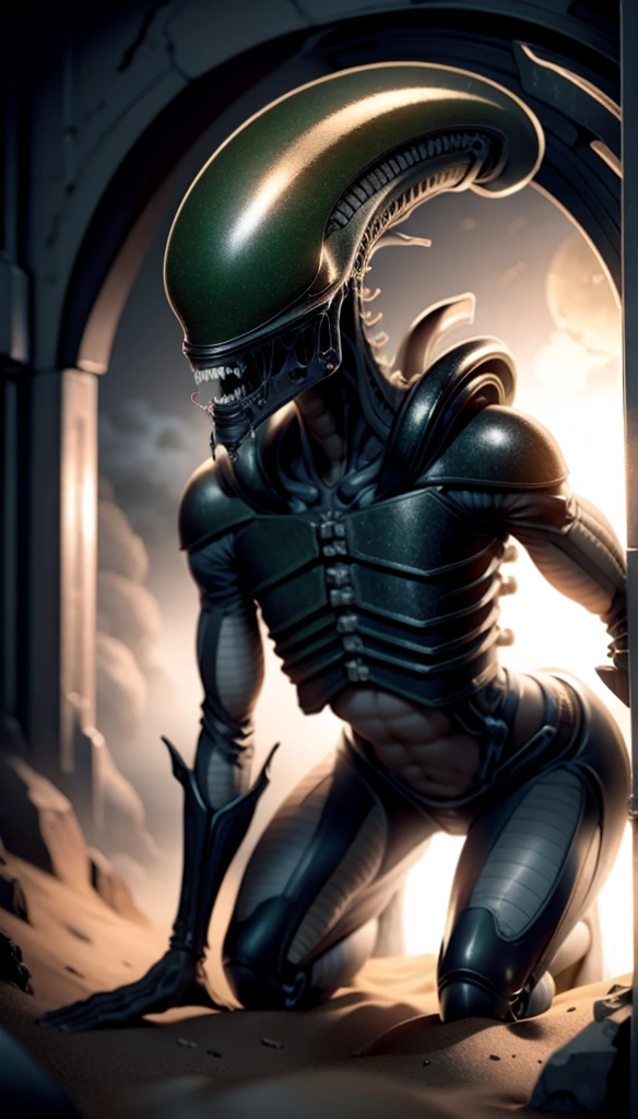 (cowboy shot), sfw, (masterpiece), (best quality:1.0), (ultra highres:1.0), detailed eyes
BREAK
xeno, monster, sharp teeth, science fiction, quadra ped, tail, down on all fours, dog like, symmetrical, sharp teeth, facing viewer, upper body
green blood, acid
BREAK
(forest, moonlight, gorgeous view)