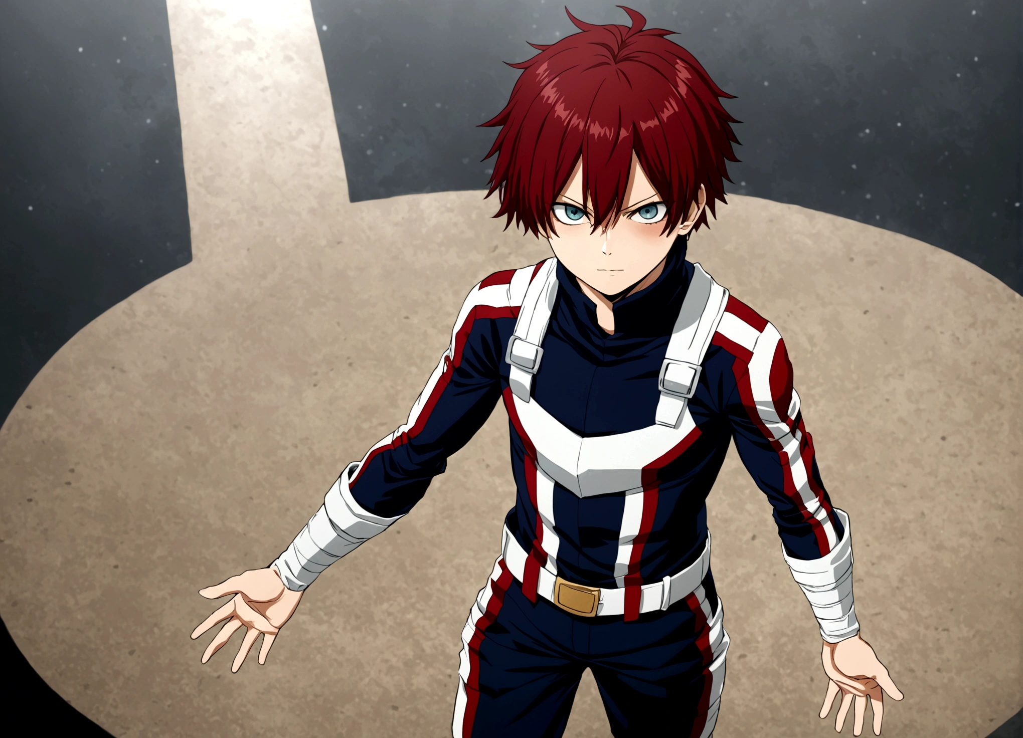 Genderband, todoroki shoto, my hero academia, long hair, beautiful eyes, full body
