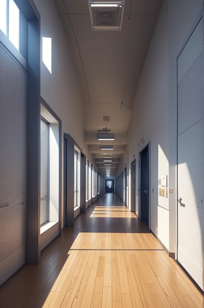 create a hallway at school in pixel art