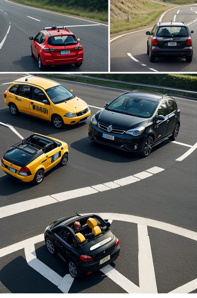 Make a collage on road safety