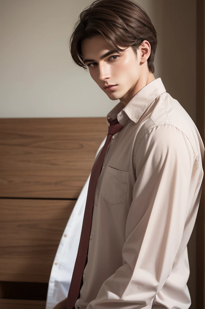 Brunette man 20 years old with shirt