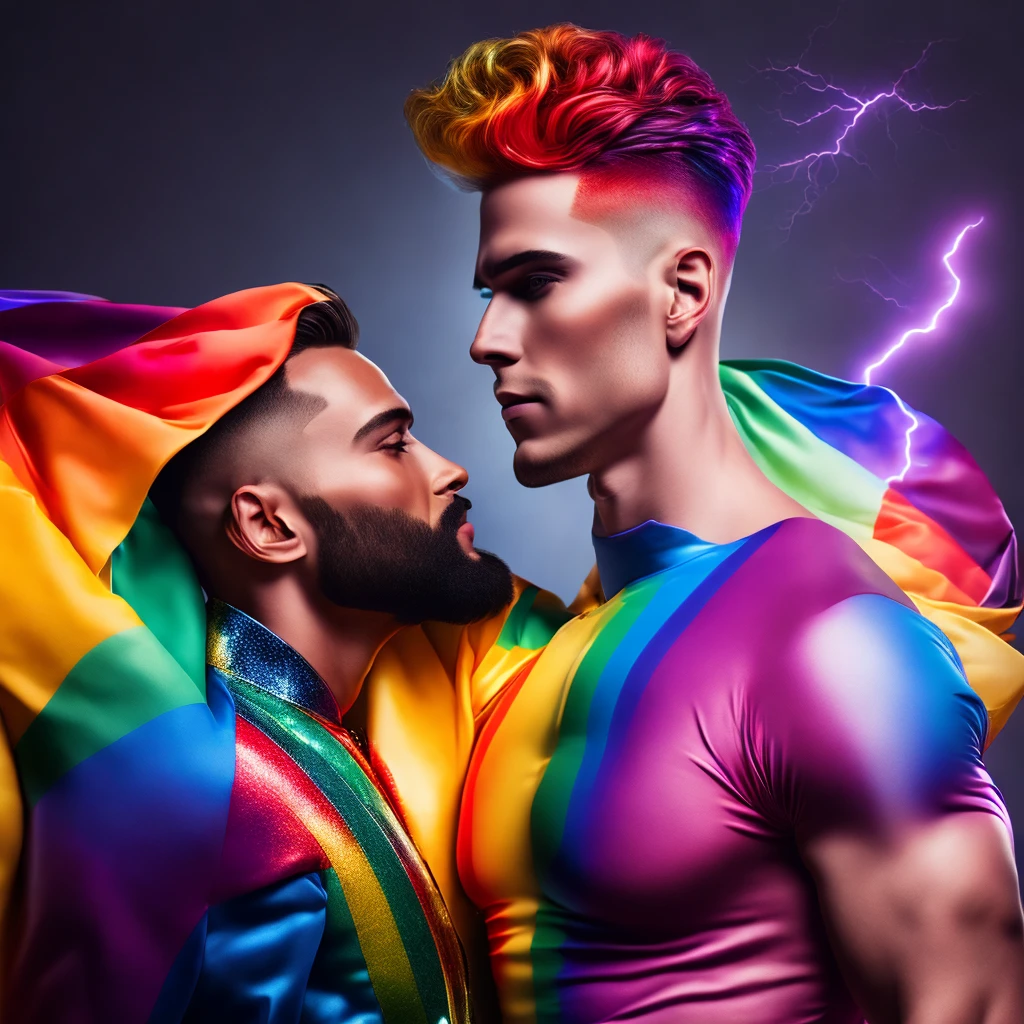 album cover pride gay, 8k, masterpiece, dramatic lightning