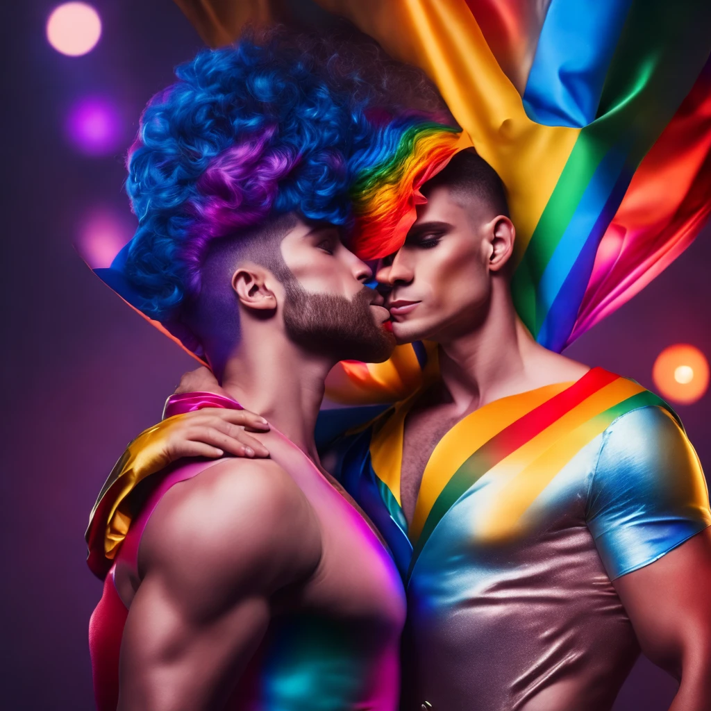 album cover pride gay, 8k, masterpiece, dramatic lightning