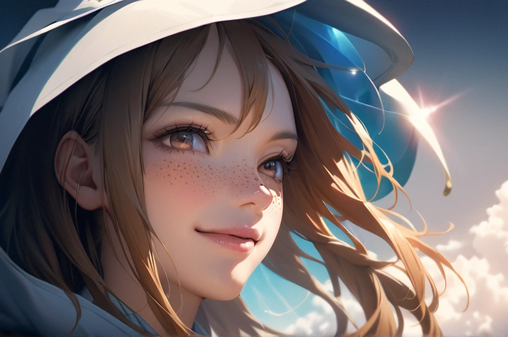 photorealistic, (realistic:1.4),masterpiece, portrait, photograph by Olympus OM-5 camera,film tone, film grain,freckles,skin tone
Nami, beautiful woman One piece character, a happiness smiling face, Weather-Wielding Sorceress: Known for her ability to control the weather using her Clima-Tact staff, Nami's power is encapsulated in the moment she commands the elements, emphasizing her unique skills in the One Piece universe. 